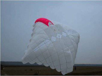 "Forschungsinstitut für Fallschirmbau" testet das Fallschirmsystem D-12