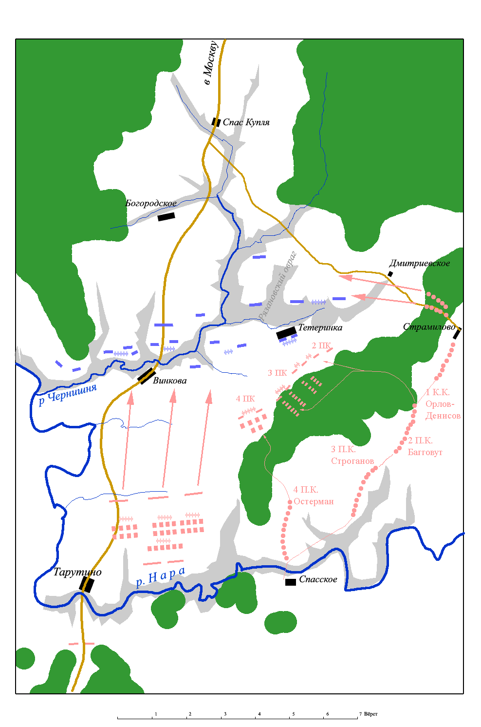 Тарутинское сражение карта