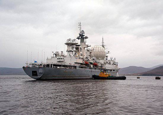 The ship of the measuring complex "Marshal Krylov" after scheduled repairs went to sea