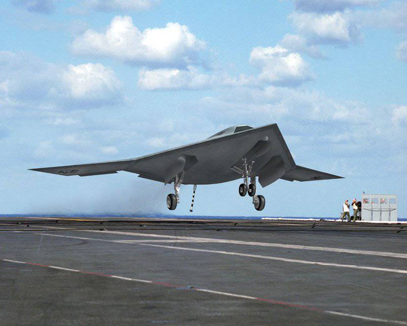 New American invisible UAV capable of taking off from the deck of an aircraft carrier