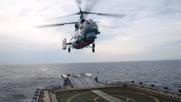 The newest Boyky corvette first took on board a deck helicopter