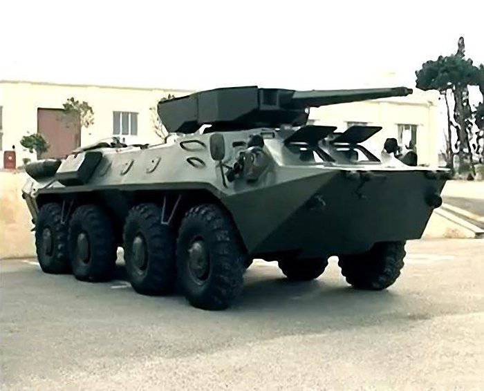 Azerbaijani modification of the BTR-70M with the module "Shimshek"