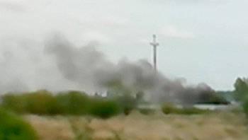 © "Alfa-channel" Maquetas de tanques explotaron durante ejercicios en la región de Amur. Imágenes de emergencia