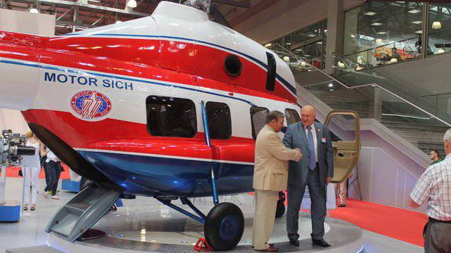 La compañía Motor Sich presenta un helicóptero ucraniano en Rusia