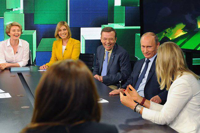 弗拉基米尔普京接受俄罗斯今日电视频道的采访