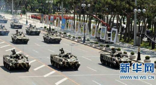 아제르바이잔 (Azerbaijan)은 BMP-3의보다 진보 된 개조를 받았으며 러시아 군대와 함께 일하고있다.