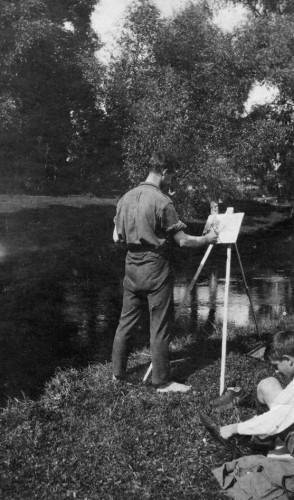 После приезда в 1962-м из США Вилли Фишер – Рудольф Абель много рисовал. Впрочем, живописью, и серьезно, он занимался еще до войны.