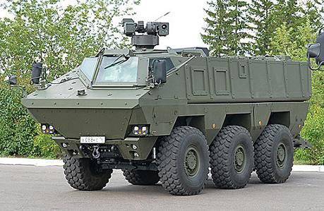 OJSC Kamaz demonstrated the first running variant of a promising armored personnel carrier