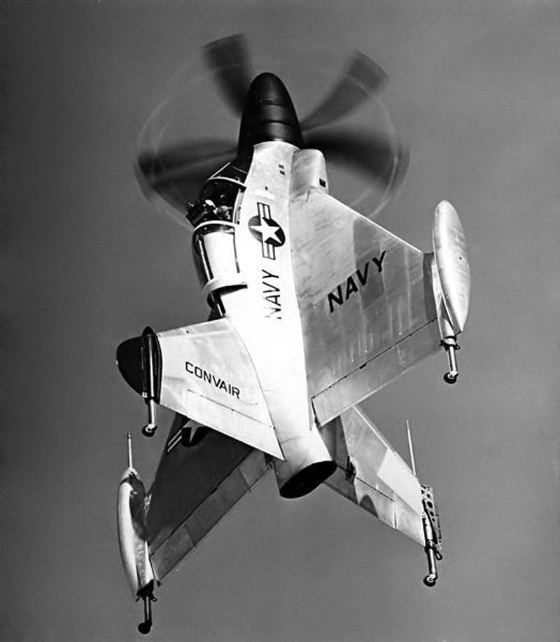 从尾部起飞 - 实验战斗机LOCKHEED XFV-1 SALMON