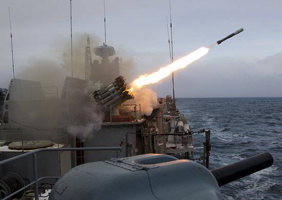 The Russian fleet during exercises near the coast of Syria was practicing the interception of cruise missiles