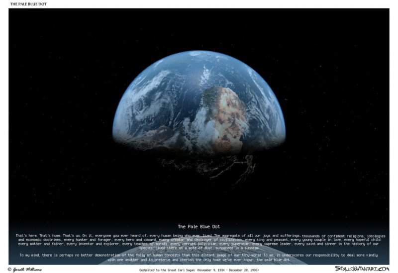 Foto der Erde aus der Ferne 6 Milliarden Kilometer