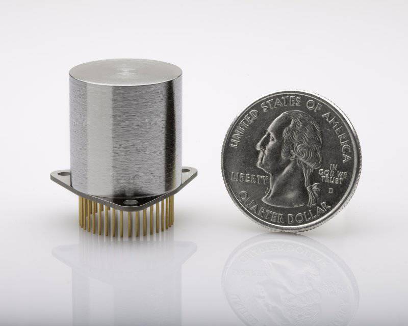 Micro-NMR gyroscope (micro-NMRG), developed by Northrop Grumman under a contract with the Department of Advanced Studies of the US Department of Defense (illustration Northrop Grumman).