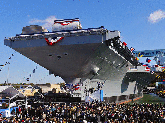 In the USA, the newest aircraft carrier was launched: 25 decks, two reactors and a 5000 team man