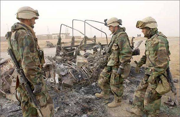 Irak'ta kendi başlarına ateş