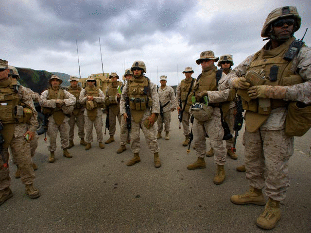 In the US, four marines were killed while cleaning the site at a military base