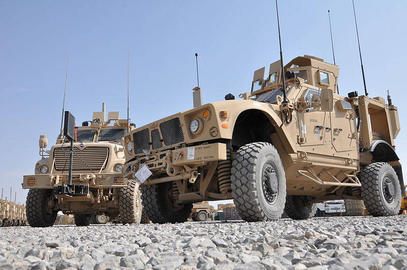 Projet de coupe de véhicules blindés de la classe MRAP de l'armée américaine