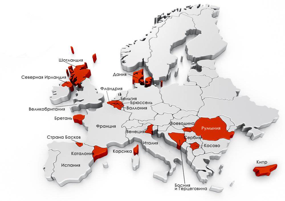 Какие страны оказывали помощь сепаратистам. Карта сепаратизма в Европе. Конфликты в Европе карта. Очаги сепаратизма в Европе карта. Горячие точки Европы.