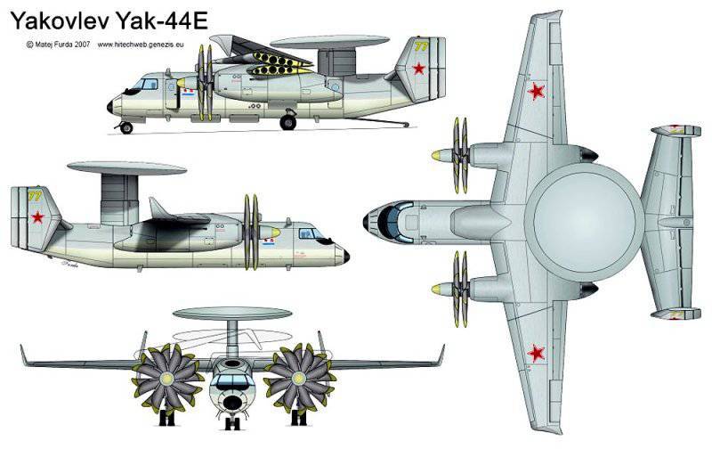 Як-44Э — самолёт радиолокационного дозора и наведения