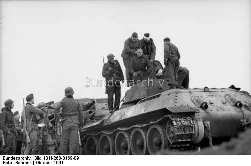 Oktober 1941 Propulsion gefangener sowjetischer Panzer