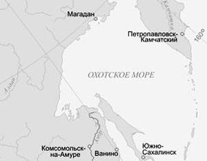 UN anerkannte 52 Tausend Quadratmeter. km des Ochotskischen Meers Teil des russischen Schelfs