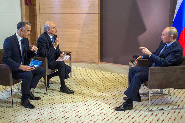 Intervista a Vladimir Putin con Radio Europe-1 e TF1