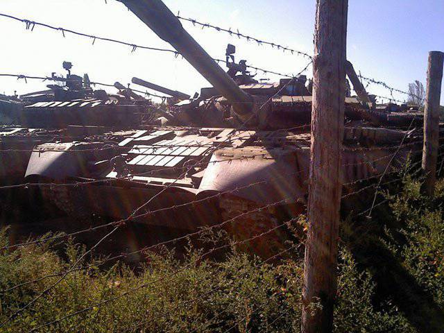 Zprávy o porážce milice u Krasnyj Liman a informace o vytvoření tankové divize Novorossia