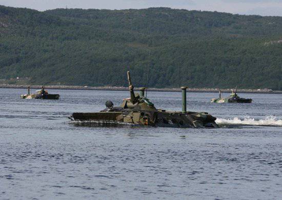 Pohjoinen laivasto suorittaa käytännön harjoituksia amfibiohyökkäyskoulutuksesta