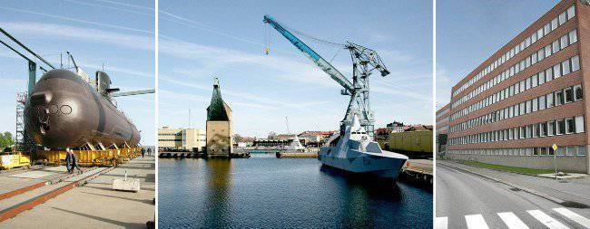 在卡尔斯克鲁纳的造船厂Kockums。 瑞典人如何建造他们的潜艇