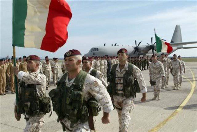 Na Itália, reflita sobre assistência militar ao exército do Iraque
