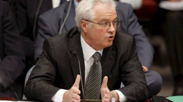 Vitaly Churkin eist van de secretaris-generaal van de VN een rapport over de voortgang van het onderzoek naar de crash met de Maleisische Boeing-777