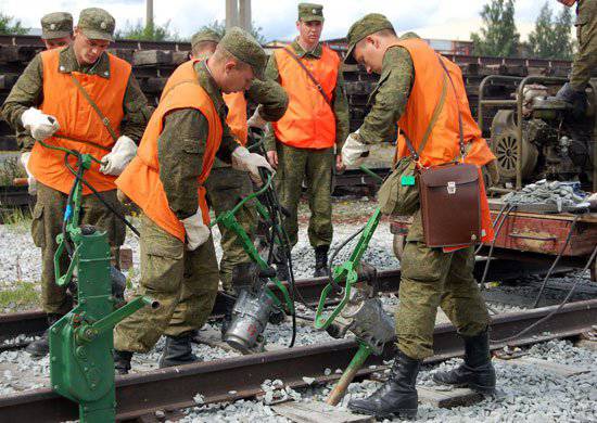 Ein Eisenbahnbataillon erschien auf der Krim