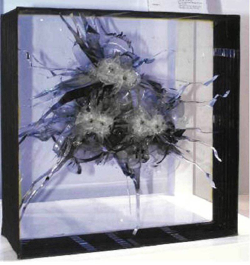 Bulletproof glass. Compromise of mass, value and characteristics