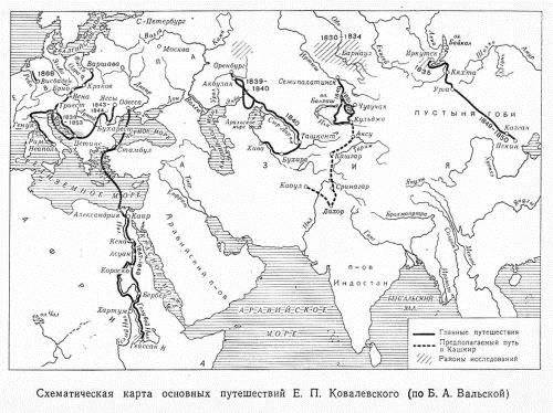 Yegor Kovalevsky e os países do Oriente