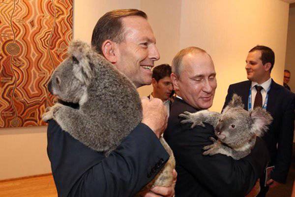 Un tournant inattendu: Tony Abbott s'est dit très heureux de montrer son respect à Vladimir Poutine