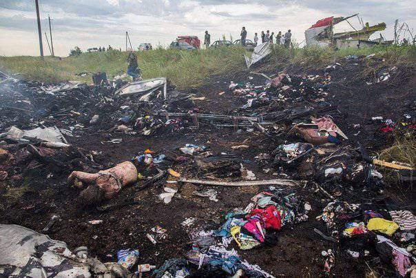 Видео первых минут после катастрофы малазийского Боинга на востоке Украины