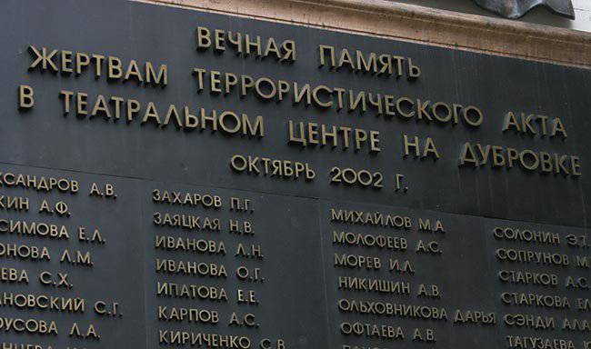 クリミア半島にたどり着こうとしたとき、テロリストはDubrovkaの劇場の中心の押収に関与していました関与していました