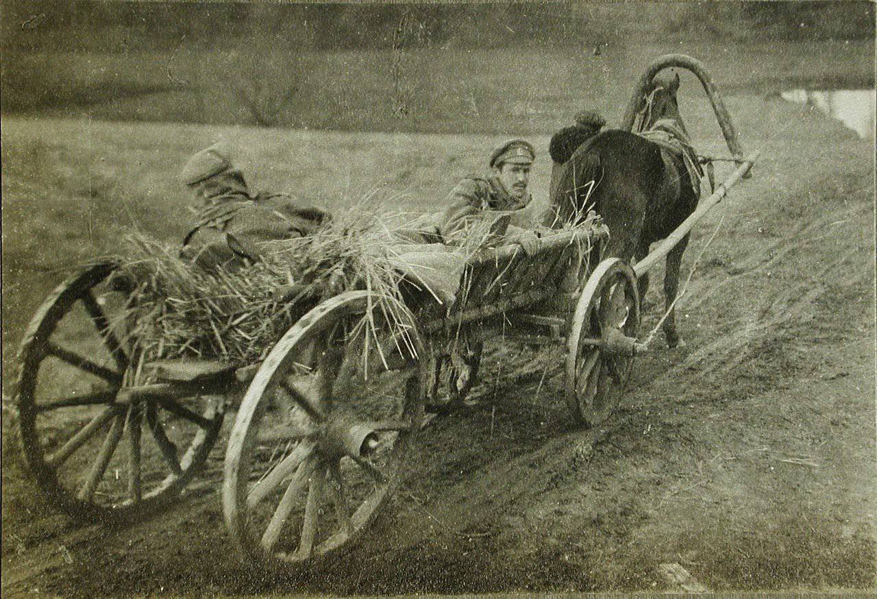 Фронт телега. Двуколка 1914-1915. Крестьянская телега. Крестьянин на телеге. Телега с лошадью.