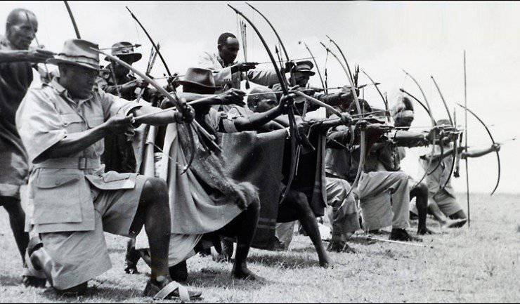 Mau Mau Bewegung. "Kenyan Safari" britische Kolonialisten