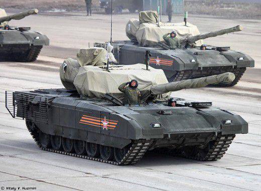 रूसी टैंक T-14 "आर्मटा" को किसी भी दिशा से हमलों के खिलाफ अच्छी सुरक्षा है