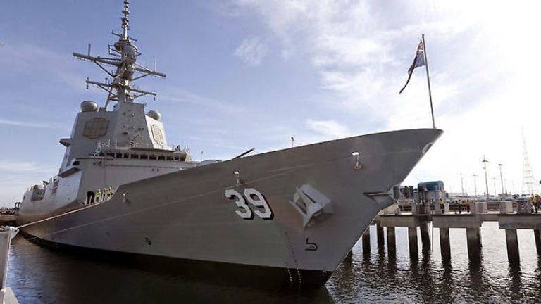 В Австралии спущен на воду головной эсминец Hobart