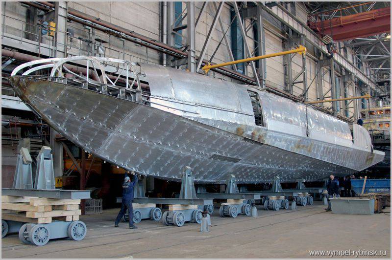 В России ведётся строительство пассажирского судна на подводных крыльях «Комета 120М»