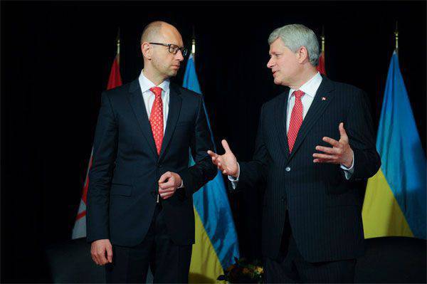 Yatsenyuk in Canada said that Ukraine is a "battlefield against Russian aggression"
