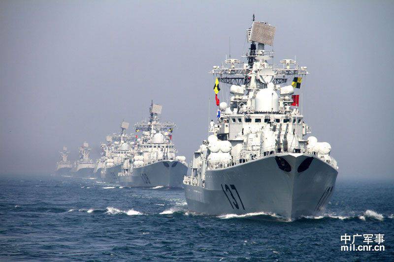 중국 해군, 10 일 연습 시작