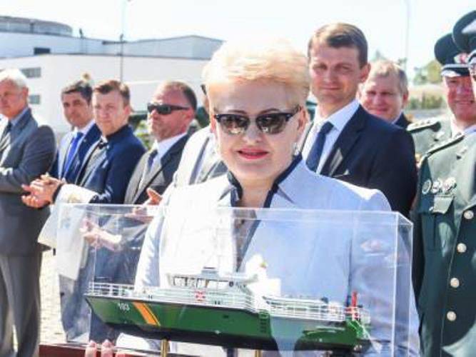 O navio-patrulha "Aleksandras Barauskas" lançado na Lituânia