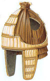 Armor warriors of the Trojan War. Helmets (part three)