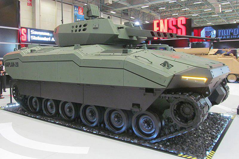 Tracked combat vehicle of the new generation KAPLAN-20 of the Turkish company FNSS