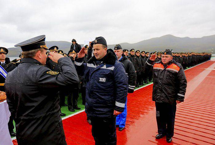 Arrival in Kamchatka of the submarine "Alexander Nevsky"