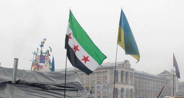 Ukrainian media call the "Syrian opposition" "militias"