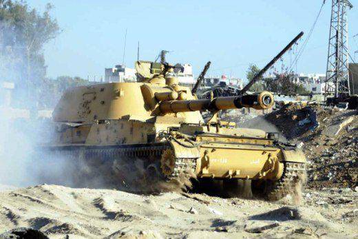 Het Syrische leger heeft de gemotoriseerde kanonnen "Acacia", "Msta-S" en "Hyacinth" nodig