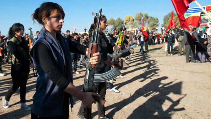 Курдское ополчение начинает наступление на позиции ИГИЛ в Сирии